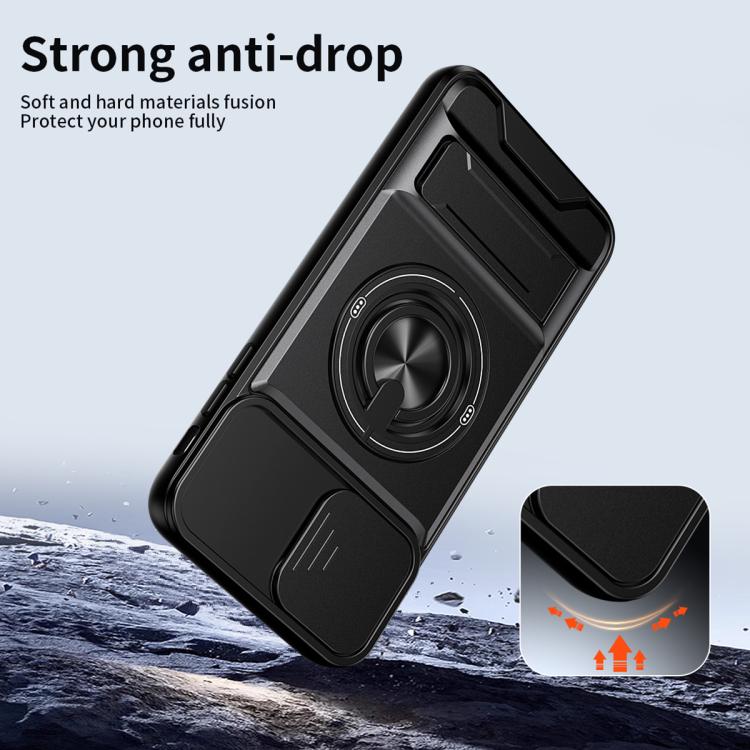 Lens Sliding Window Multifunctional Magnetic Shockproof Phone Case, For iPhone 7 Plus, For iPhone 7