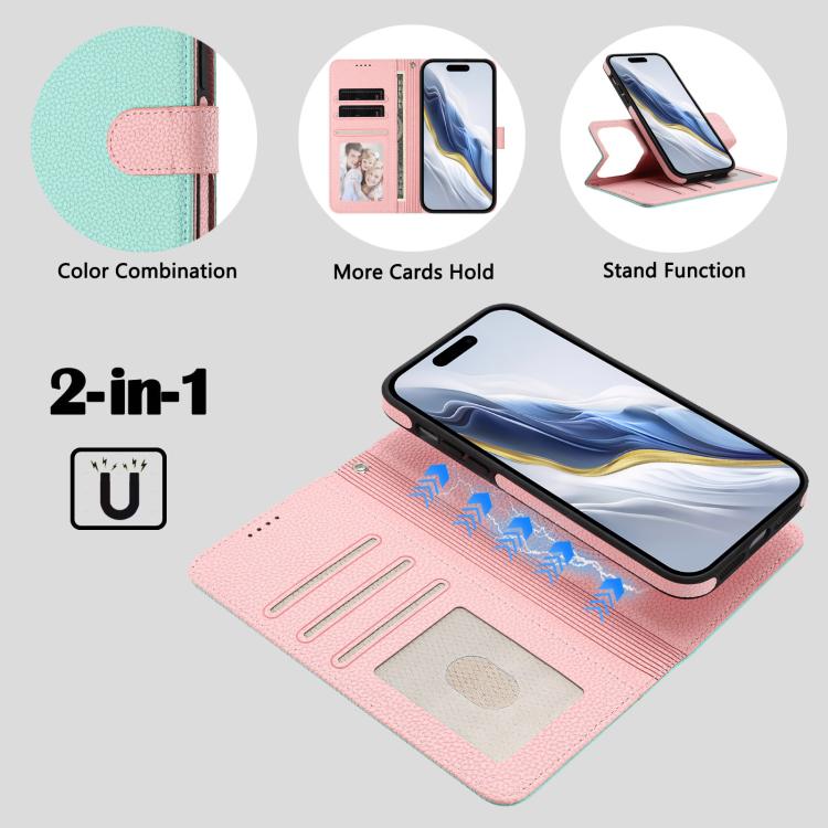 เคสโทรศัพท์หนังวีแกนลายลิ้นจี่แผ่นข้างแม่เหล็กถอดได้ สำหรับ iPhone 17 Pro Max, สำหรับ iPhone 17 Pro, สำหรับ iPhone 17, สำหรับ iPhone Air, สำหรับ iPhone 16 Pro Max, สำหรับ iPhone 16 Pro, สำหรับ iPhone 16 Plus, สำหรับ iPhone 16
