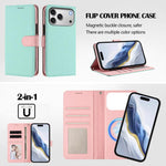 เคสโทรศัพท์หนังวีแกนลายลิ้นจี่แผ่นข้างแม่เหล็กถอดได้ สำหรับ iPhone 17 Pro Max, สำหรับ iPhone 17 Pro, สำหรับ iPhone 17, สำหรับ iPhone Air, สำหรับ iPhone 16 Pro Max, สำหรับ iPhone 16 Pro, สำหรับ iPhone 16 Plus, สำหรับ iPhone 16