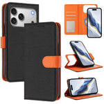 เคสโทรศัพท์หนังวีแกนลายลิ้นจี่แผ่นข้างแม่เหล็กถอดได้ สำหรับ iPhone 17 Pro Max, สำหรับ iPhone 17 Pro, สำหรับ iPhone 17, สำหรับ iPhone Air, สำหรับ iPhone 16 Pro Max, สำหรับ iPhone 16 Pro, สำหรับ iPhone 16 Plus, สำหรับ iPhone 16