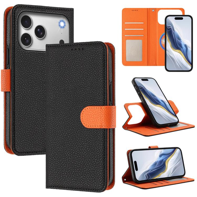 เคสโทรศัพท์หนังวีแกนลายลิ้นจี่แผ่นข้างแม่เหล็กถอดได้ สำหรับ iPhone 17 Pro Max, สำหรับ iPhone 17 Pro, สำหรับ iPhone 17, สำหรับ iPhone Air, สำหรับ iPhone 16 Pro Max, สำหรับ iPhone 16 Pro, สำหรับ iPhone 16 Plus, สำหรับ iPhone 16