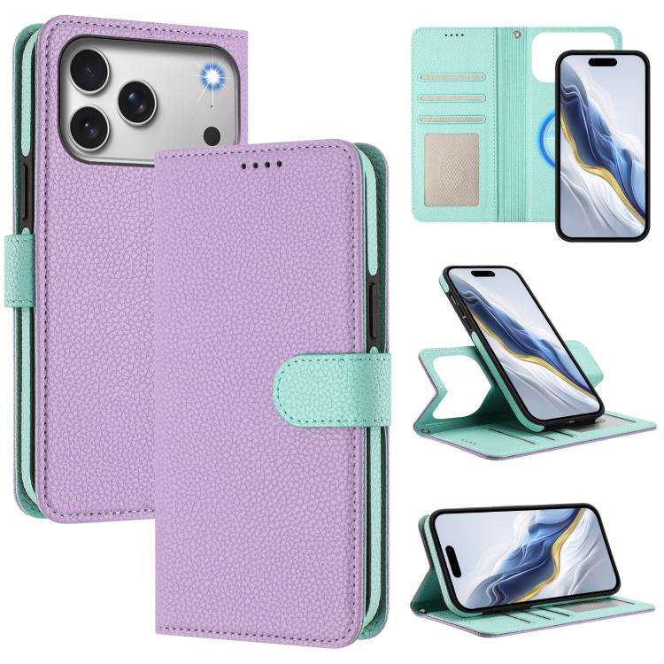 เคสโทรศัพท์หนังวีแกนลายลิ้นจี่แผ่นข้างแม่เหล็กถอดได้ สำหรับ iPhone 17 Pro Max, สำหรับ iPhone 17 Pro, สำหรับ iPhone 17, สำหรับ iPhone Air, สำหรับ iPhone 16 Pro Max, สำหรับ iPhone 16 Pro, สำหรับ iPhone 16 Plus, สำหรับ iPhone 16