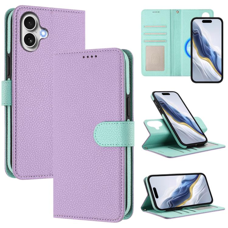 เคสโทรศัพท์หนังวีแกนลายลิ้นจี่แผ่นข้างแม่เหล็กถอดได้ สำหรับ iPhone 17 Pro Max, สำหรับ iPhone 17 Pro, สำหรับ iPhone 17, สำหรับ iPhone Air, สำหรับ iPhone 16 Pro Max, สำหรับ iPhone 16 Pro, สำหรับ iPhone 16 Plus, สำหรับ iPhone 16