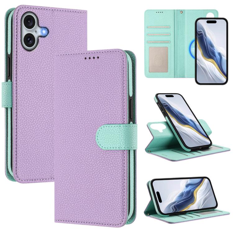 เคสโทรศัพท์หนังวีแกนลายลิ้นจี่แผ่นข้างแม่เหล็กถอดได้ สำหรับ iPhone 17 Pro Max, สำหรับ iPhone 17 Pro, สำหรับ iPhone 17, สำหรับ iPhone Air, สำหรับ iPhone 16 Pro Max, สำหรับ iPhone 16 Pro, สำหรับ iPhone 16 Plus, สำหรับ iPhone 16