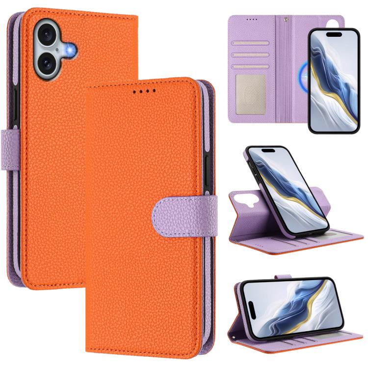 เคสโทรศัพท์หนังวีแกนลายลิ้นจี่แผ่นข้างแม่เหล็กถอดได้ สำหรับ iPhone 17 Pro Max, สำหรับ iPhone 17 Pro, สำหรับ iPhone 17, สำหรับ iPhone Air, สำหรับ iPhone 16 Pro Max, สำหรับ iPhone 16 Pro, สำหรับ iPhone 16 Plus, สำหรับ iPhone 16