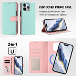 เคสโทรศัพท์หนังวีแกนลายลิ้นจี่แม่เหล็กด้านข้างถอดได้ สำหรับ iPhone 13 Pro Max, สำหรับ iPhone 13 Pro, สำหรับ iPhone 13, สำหรับ iPhone 12 / 12 Pro, สำหรับ iPhone 12 Pro Max, สำหรับ iPhone 11 Pro Max, สำหรับ iPhone 11, สำหรับ iPhone 11 Pro