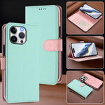เคสโทรศัพท์หนังวีแกนลายลิ้นจี่แม่เหล็กด้านข้างถอดได้ สำหรับ iPhone 13 Pro Max, สำหรับ iPhone 13 Pro, สำหรับ iPhone 13, สำหรับ iPhone 12 / 12 Pro, สำหรับ iPhone 12 Pro Max, สำหรับ iPhone 11 Pro Max, สำหรับ iPhone 11, สำหรับ iPhone 11 Pro