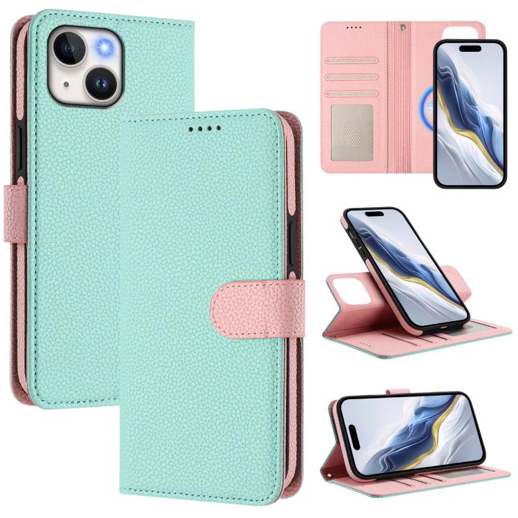 เคสโทรศัพท์หนังวีแกนลายลิ้นจี่แม่เหล็กด้านข้างถอดได้ สำหรับ iPhone 13 Pro Max, สำหรับ iPhone 13 Pro, สำหรับ iPhone 13, สำหรับ iPhone 12 / 12 Pro, สำหรับ iPhone 12 Pro Max, สำหรับ iPhone 11 Pro Max, สำหรับ iPhone 11, สำหรับ iPhone 11 Pro
