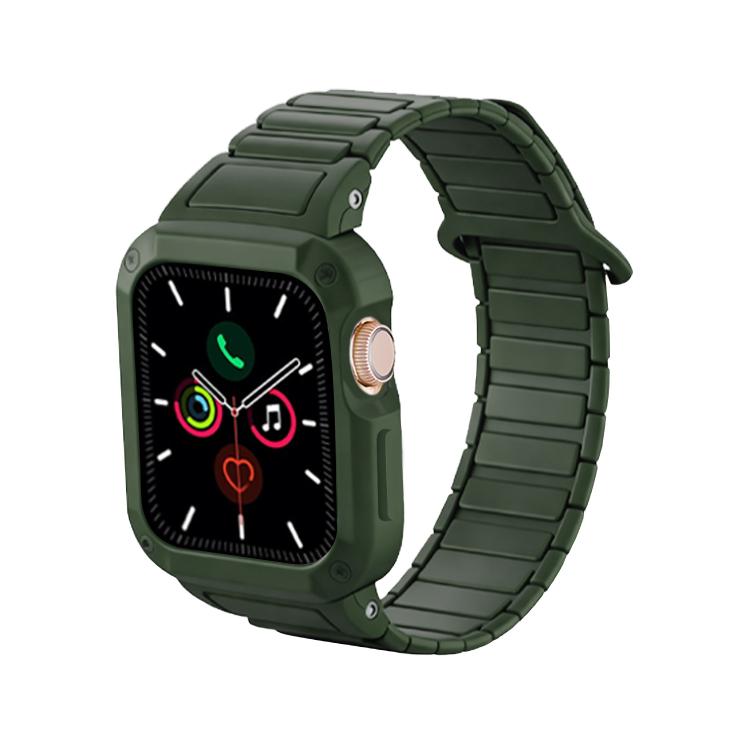 สายรัดนาฬิกาซิลิโคน TPU แบบแม่เหล็กพร้อมหัวเข็มขัดกลับด้าน สำหรับ Apple Watch 45mm / 44mm, สำหรับ Apple Watch 41mm / 40mm