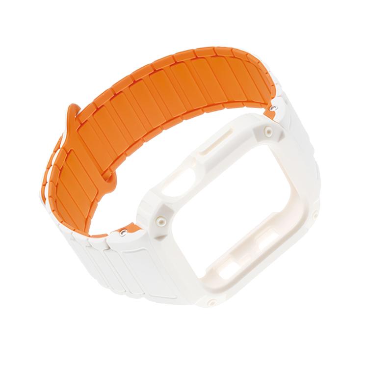 สายรัดนาฬิกาซิลิโคน TPU แบบแม่เหล็กพร้อมหัวเข็มขัดกลับด้าน สำหรับ Apple Watch 45mm / 44mm, สำหรับ Apple Watch 41mm / 40mm