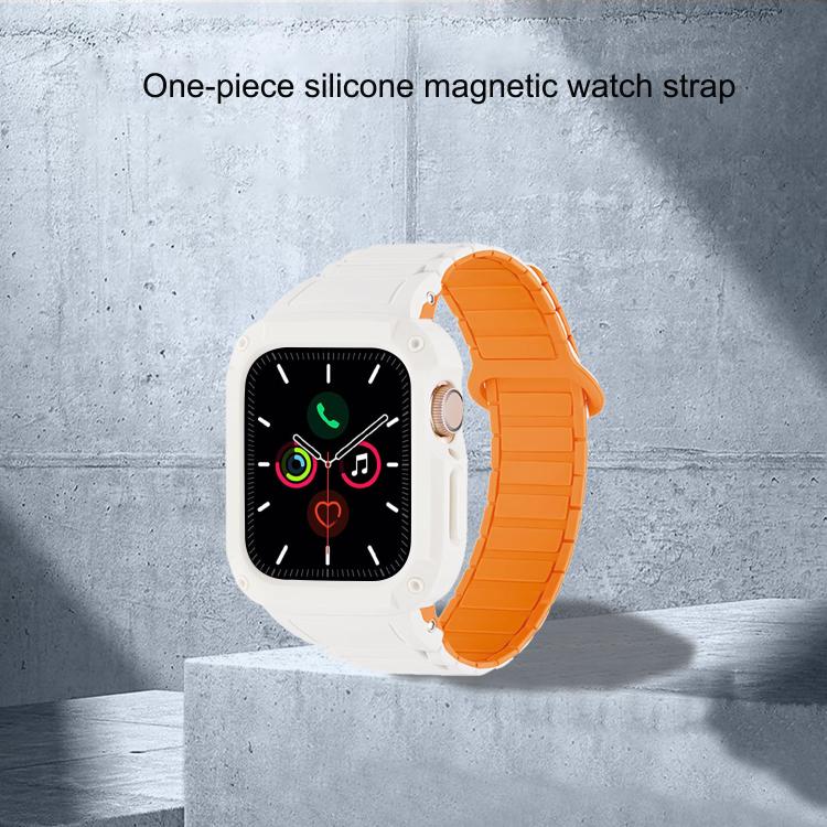 สายรัดนาฬิกาซิลิโคน TPU แบบแม่เหล็กพร้อมหัวเข็มขัดกลับด้าน สำหรับ Apple Watch 45mm / 44mm, สำหรับ Apple Watch 41mm / 40mm