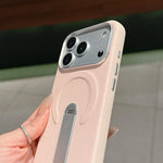 เคสโทรศัพท์แม่เหล็กหนังวีแกนและ PC แบบที่ยึดซ่อน สำหรับ iPhone 17 Pro Max, สำหรับ iPhone 17 Pro