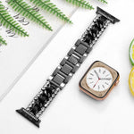 สายรัดนาฬิกาหนังวีแกนลายเพชรพร้อมโลหะ สำหรับ Apple Watch 46mm / 49mm / 45mm / 44mm, สำหรับ Apple Watch 42mm / 41mm / 40mm / 38mm