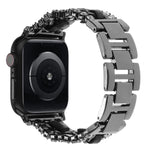 สายรัดนาฬิกาหนังวีแกนลายเพชรพร้อมโลหะ สำหรับ Apple Watch 46mm / 49mm / 45mm / 44mm, สำหรับ Apple Watch 42mm / 41mm / 40mm / 38mm