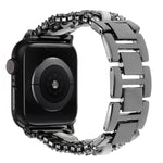 สายรัดนาฬิกาหนังวีแกนลายเพชรพร้อมโลหะ สำหรับ Apple Watch 46mm / 49mm / 45mm / 44mm, สำหรับ Apple Watch 42mm / 41mm / 40mm / 38mm