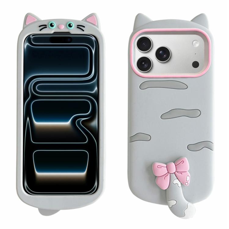 Cute 3D Cat Design Silicone Soft Phone Case, For iPhone 17 Pro Max, For iPhone 17 Pro, For iPhone 17, For iPhone Air, For iPhone 16 Pro Max, For iPhone 16 Pro, For iPhone 16, For iPhone 15 Pro Max, For iPhone 15 Plus, For iPhone 15, For iPhone 14 Plus ...
