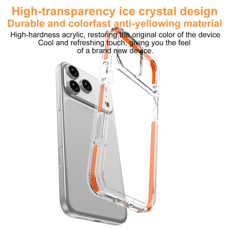 เคสโทรศัพท์ไฮบริด TPU PC เกราะน้ำแข็ง สำหรับ iPhone 17 Pro Max, สำหรับ iPhone 17 Pro, สำหรับ iPhone Air