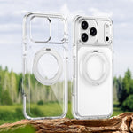 เคสโทรศัพท์ไฮบริด TPU PC พร้อมที่ยึดหมุนแม่เหล็กเกราะน้ำแข็ง สำหรับ iPhone 17 Pro Max, สำหรับ iPhone 17 Pro, สำหรับ iPhone Air