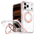 เคสโทรศัพท์ไฮบริด TPU PC พร้อมที่ยึดหมุนแม่เหล็กเกราะน้ำแข็ง สำหรับ iPhone 17 Pro Max, สำหรับ iPhone 17 Pro, สำหรับ iPhone Air