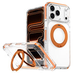 เคสโทรศัพท์ไฮบริด TPU PC พร้อมที่ยึดหมุนแม่เหล็กเกราะน้ำแข็ง สำหรับ iPhone 17 Pro Max, สำหรับ iPhone 17 Pro, สำหรับ iPhone Air