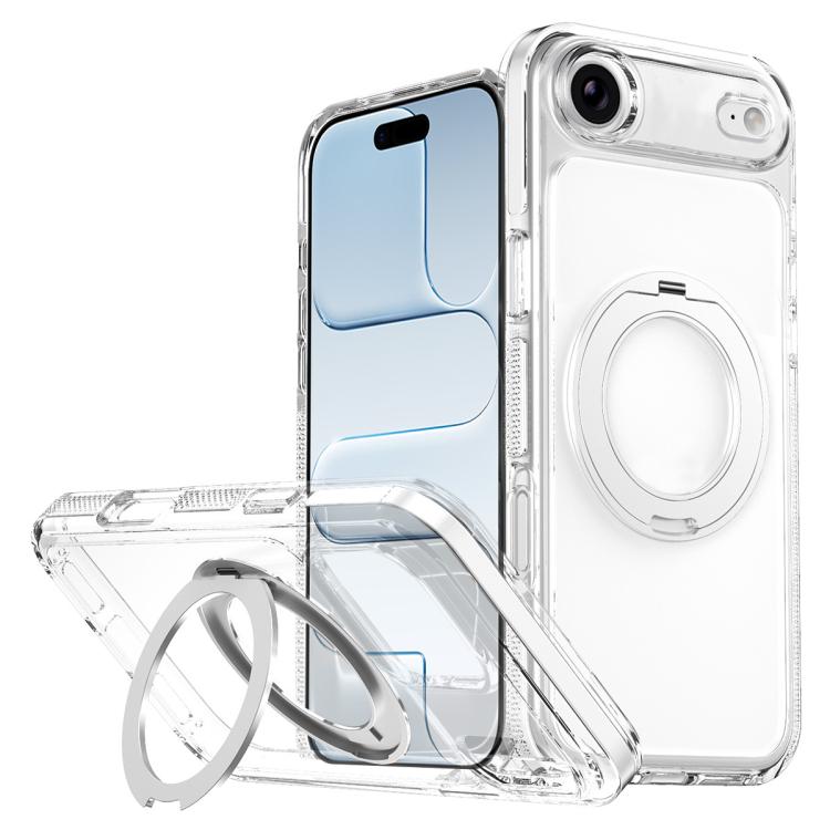 เคสโทรศัพท์ไฮบริด TPU PC พร้อมที่ยึดหมุนแม่เหล็กเกราะน้ำแข็ง สำหรับ iPhone 17 Pro Max, สำหรับ iPhone 17 Pro, สำหรับ iPhone Air