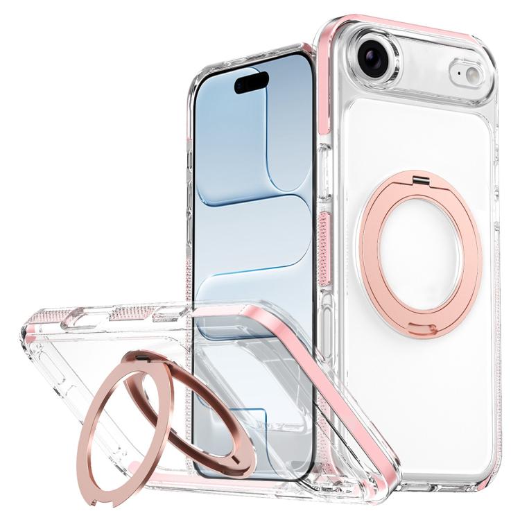 เคสโทรศัพท์ไฮบริด TPU PC พร้อมที่ยึดหมุนแม่เหล็กเกราะน้ำแข็ง สำหรับ iPhone 17 Pro Max, สำหรับ iPhone 17 Pro, สำหรับ iPhone Air