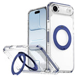 เคสโทรศัพท์ไฮบริด TPU PC พร้อมที่ยึดหมุนแม่เหล็กเกราะน้ำแข็ง สำหรับ iPhone 17 Pro Max, สำหรับ iPhone 17 Pro, สำหรับ iPhone Air