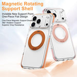 เคสโทรศัพท์ไฮบริด TPU PC พร้อมที่ยึดหมุนแม่เหล็กเกราะน้ำแข็ง สำหรับ iPhone 17 Pro Max, สำหรับ iPhone 17 Pro, สำหรับ iPhone Air