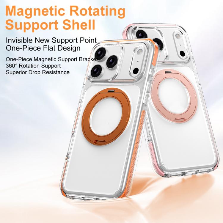 เคสโทรศัพท์ไฮบริด TPU PC พร้อมที่ยึดหมุนแม่เหล็กเกราะน้ำแข็ง สำหรับ iPhone 17 Pro Max, สำหรับ iPhone 17 Pro, สำหรับ iPhone Air