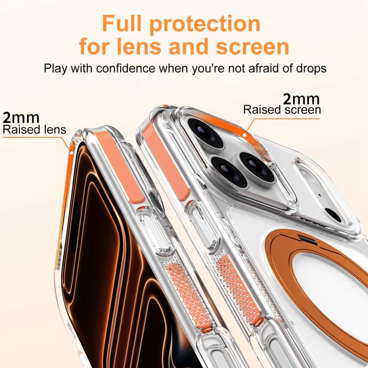 เคสโทรศัพท์ไฮบริด TPU PC พร้อมที่ยึดหมุนแม่เหล็กเกราะน้ำแข็ง สำหรับ iPhone 17 Pro Max, สำหรับ iPhone 17 Pro, สำหรับ iPhone Air