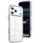 เคสโทรศัพท์ไฮบริด TPU อะคริลิกใสแม่เหล็กเกราะคริสตัล สำหรับ iPhone 17 Pro Max, สำหรับ iPhone 17 Pro, สำหรับ iPhone 17, สำหรับ iPhone Air, สำหรับ iPhone 16 Pro Max, สำหรับ iPhone 16 Pro