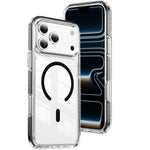 เคสโทรศัพท์ไฮบริด TPU อะคริลิกใสแม่เหล็กเกราะคริสตัล สำหรับ iPhone 17 Pro Max, สำหรับ iPhone 17 Pro, สำหรับ iPhone 17, สำหรับ iPhone Air, สำหรับ iPhone 16 Pro Max, สำหรับ iPhone 16 Pro