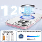 เคสโทรศัพท์ไฮบริด TPU อะคริลิกใสแม่เหล็กเกราะคริสตัล สำหรับ iPhone 16 Plus, สำหรับ iPhone 16, สำหรับ iPhone 15 Pro Max, สำหรับ iPhone 15 Pro, สำหรับ iPhone 15 Plus, สำหรับ iPhone 15