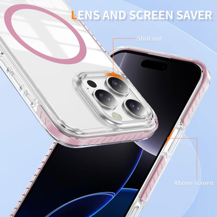 เคสโทรศัพท์ไฮบริด TPU อะคริลิกใสแม่เหล็กเกราะคริสตัล สำหรับ iPhone 16 Plus, สำหรับ iPhone 16, สำหรับ iPhone 15 Pro Max, สำหรับ iPhone 15 Pro, สำหรับ iPhone 15 Plus, สำหรับ iPhone 15