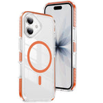 เคสโทรศัพท์ไฮบริด TPU อะคริลิกใสแม่เหล็กเกราะคริสตัล สำหรับ iPhone 16 Plus, สำหรับ iPhone 16, สำหรับ iPhone 15 Pro Max, สำหรับ iPhone 15 Pro, สำหรับ iPhone 15 Plus, สำหรับ iPhone 15