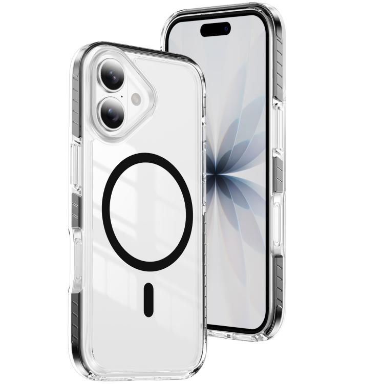 เคสโทรศัพท์ไฮบริด TPU อะคริลิกใสแม่เหล็กเกราะคริสตัล สำหรับ iPhone 16 Plus, สำหรับ iPhone 16, สำหรับ iPhone 15 Pro Max, สำหรับ iPhone 15 Pro, สำหรับ iPhone 15 Plus, สำหรับ iPhone 15