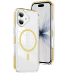 เคสโทรศัพท์ไฮบริด TPU อะคริลิกใสแม่เหล็กเกราะคริสตัล สำหรับ iPhone 16 Plus, สำหรับ iPhone 16, สำหรับ iPhone 15 Pro Max, สำหรับ iPhone 15 Pro, สำหรับ iPhone 15 Plus, สำหรับ iPhone 15