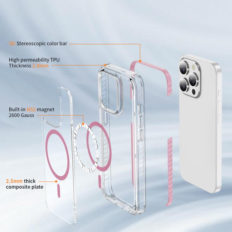 เคสโทรศัพท์ไฮบริด TPU อะคริลิกใสแม่เหล็กเกราะคริสตัล สำหรับ iPhone 14 Plus, สำหรับ iPhone 14 / 13, สำหรับ iPhone 14 Pro, สำหรับ iPhone 14 Pro Max, สำหรับ iPhone 13 Pro Max, สำหรับ iPhone 13 Pro