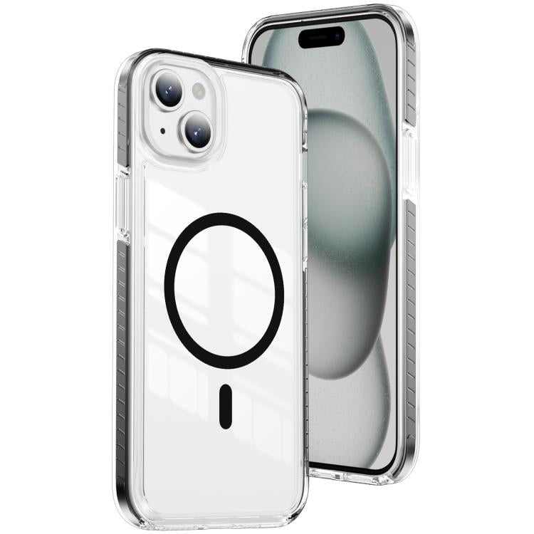 เคสโทรศัพท์ไฮบริด TPU อะคริลิกใสแม่เหล็กเกราะคริสตัล สำหรับ iPhone 16 Plus, สำหรับ iPhone 16, สำหรับ iPhone 15 Pro Max, สำหรับ iPhone 15 Pro, สำหรับ iPhone 15 Plus, สำหรับ iPhone 15