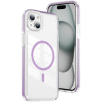 เคสโทรศัพท์ไฮบริด TPU อะคริลิกใสแม่เหล็กเกราะคริสตัล สำหรับ iPhone 16 Plus, สำหรับ iPhone 16, สำหรับ iPhone 15 Pro Max, สำหรับ iPhone 15 Pro, สำหรับ iPhone 15 Plus, สำหรับ iPhone 15