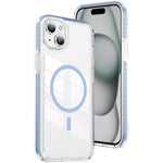เคสโทรศัพท์ไฮบริด TPU อะคริลิกใสแม่เหล็กเกราะคริสตัล สำหรับ iPhone 16 Plus, สำหรับ iPhone 16, สำหรับ iPhone 15 Pro Max, สำหรับ iPhone 15 Pro, สำหรับ iPhone 15 Plus, สำหรับ iPhone 15