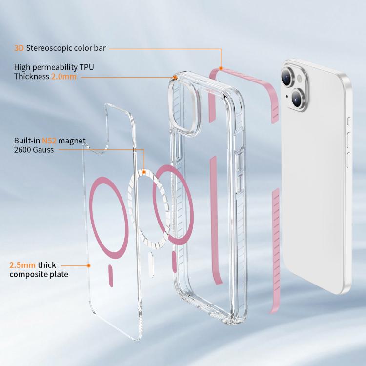 เคสโทรศัพท์ไฮบริด TPU อะคริลิกใสแม่เหล็กเกราะคริสตัล สำหรับ iPhone 14 Plus, สำหรับ iPhone 14 / 13, สำหรับ iPhone 14 Pro, สำหรับ iPhone 14 Pro Max, สำหรับ iPhone 13 Pro Max, สำหรับ iPhone 13 Pro