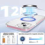 เคสโทรศัพท์ไฮบริด TPU อะคริลิกใสแม่เหล็กเกราะคริสตัล สำหรับ iPhone 14 Plus, สำหรับ iPhone 14 / 13, สำหรับ iPhone 14 Pro, สำหรับ iPhone 14 Pro Max, สำหรับ iPhone 13 Pro Max, สำหรับ iPhone 13 Pro