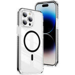 เคสโทรศัพท์ไฮบริด TPU อะคริลิกใสแม่เหล็กเกราะคริสตัล สำหรับ iPhone 14 Plus, สำหรับ iPhone 14 / 13, สำหรับ iPhone 14 Pro, สำหรับ iPhone 14 Pro Max, สำหรับ iPhone 13 Pro Max, สำหรับ iPhone 13 Pro