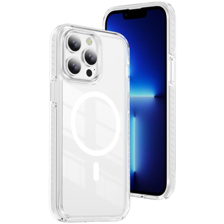 เคสโทรศัพท์ไฮบริด TPU อะคริลิกใสแม่เหล็กเกราะคริสตัล สำหรับ iPhone 14 Plus, สำหรับ iPhone 14 / 13, สำหรับ iPhone 14 Pro, สำหรับ iPhone 14 Pro Max, สำหรับ iPhone 13 Pro Max, สำหรับ iPhone 13 Pro