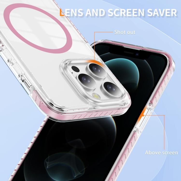เคสโทรศัพท์คริสตัลใสกันแม่เหล็กอะคริลิคไฮบริด TPU สำหรับ iPhone 12 / 12 Pro, สำหรับ iPhone 12 Pro Max
