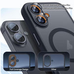 เคสโทรศัพท์ฝ้าสัมผัสเหมือนผิวหนังแม่เหล็ก XDcase พร้อมฟิล์มเลนส์ สำหรับ iPhone 17 Pro Max, สำหรับ iPhone 17 Pro, สำหรับ iPhone 17, สำหรับ iPhone Air