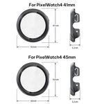 xDfind ฟิล์มกระจกนิรภัยเคลือบน้ำมันแบบรวมสำหรับนาฬิกา PC, สำหรับ Google Pixel Watch 4 / 3 ขนาด 45 มม., สำหรับ Google Pixel Watch 4 / 3 / 2 / 1 ขนาด 41 มม.