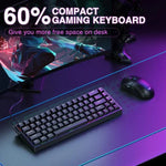 คีย์บอร์ดสาย AULA WIN68HE รุ่นมาตรฐาน 68 ปุ่ม ไฟ RGB, WIN68HE แกนแม่เหล็กไม้สีดำเทา