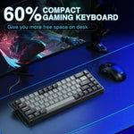 คีย์บอร์ดสาย AULA WIN68HE รุ่นโปร 68 ปุ่ม ไฟ RGB, WIN68HE แกนแม่เหล็กรูปทรงสีเทาเข้ม+เทาอ่อน